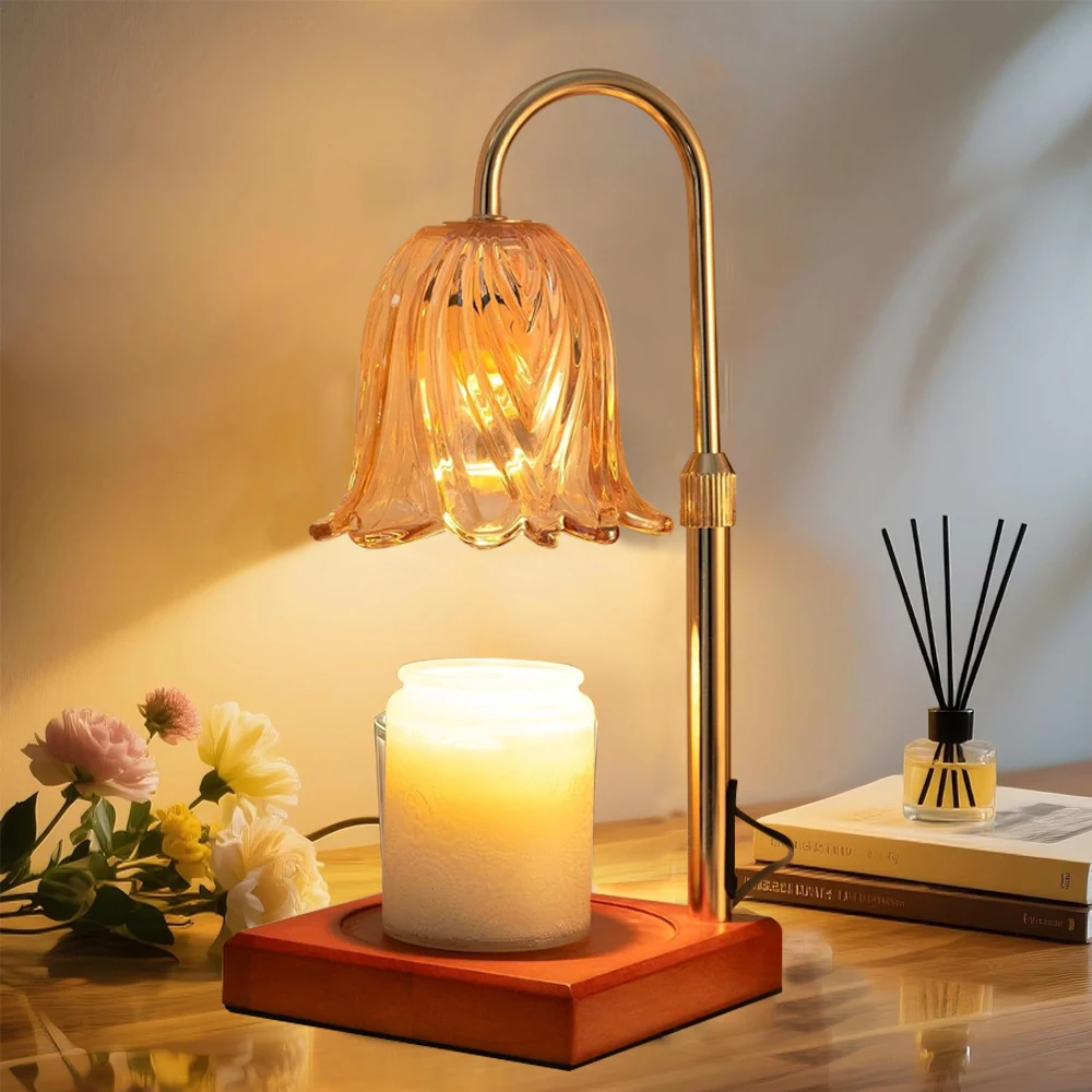 

Умная регулируемая светодиодная лампа для плавления воска и диффузор для ароматерапии, теплый свет с регулируемой яркостью, чтение без мерцания, без свечей в комплекте