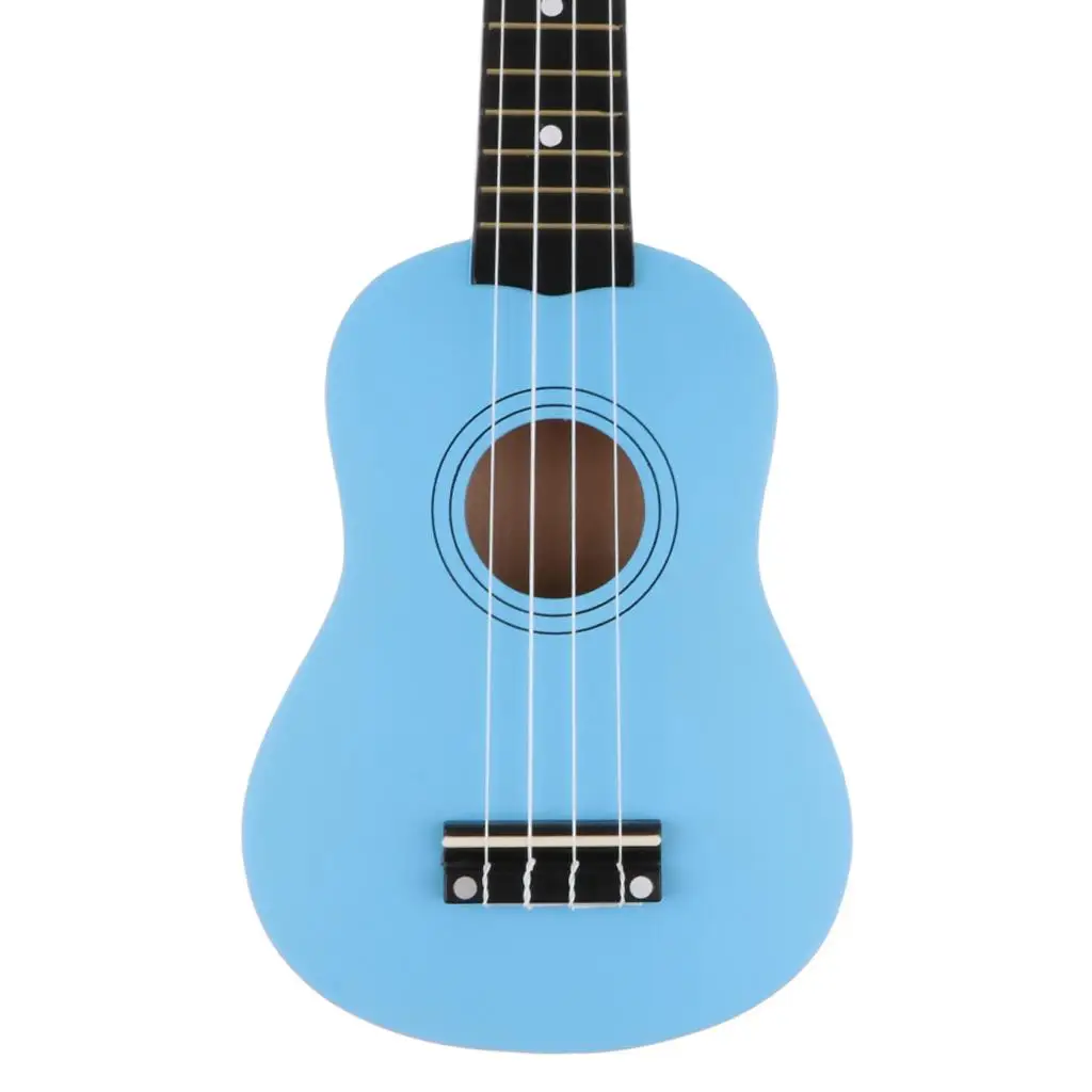 

21 Inch Blue Wooden Ukulele Starter Kit 4 String Hawaii Guitar for Kids Beginner Music Instruments for Children Gift
