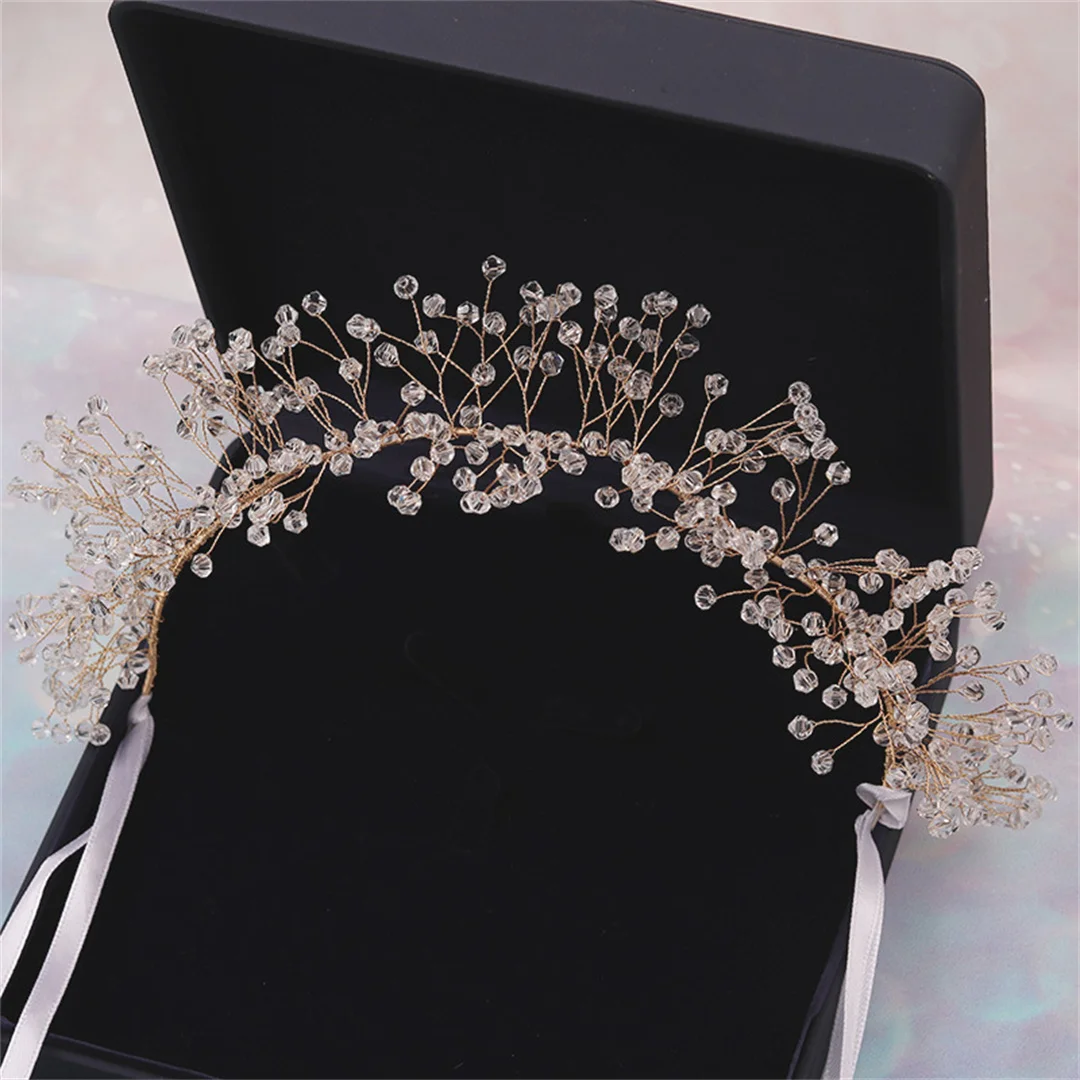 Bridal headdress accessories, wedding dress, fairy beauty three-piece suit, Korean wedding princess pair, hair clip Pearls