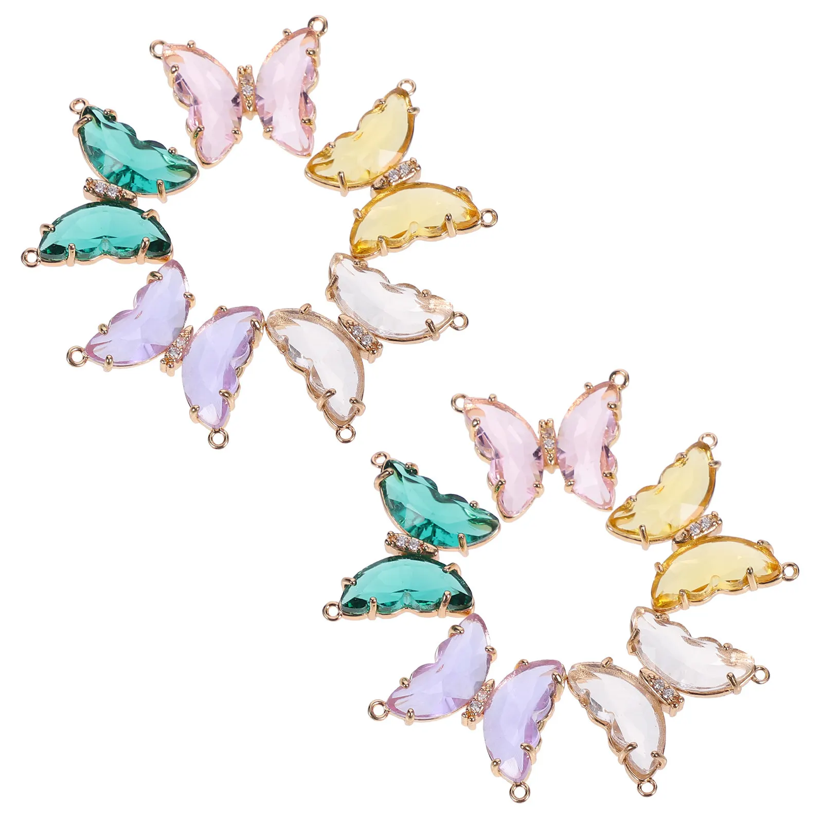

10Pcs Bright Colorful Metal Butterfly Pendants Shiny DIY Jewelry Making Charms Decoration Bright Charms Metal Pendant