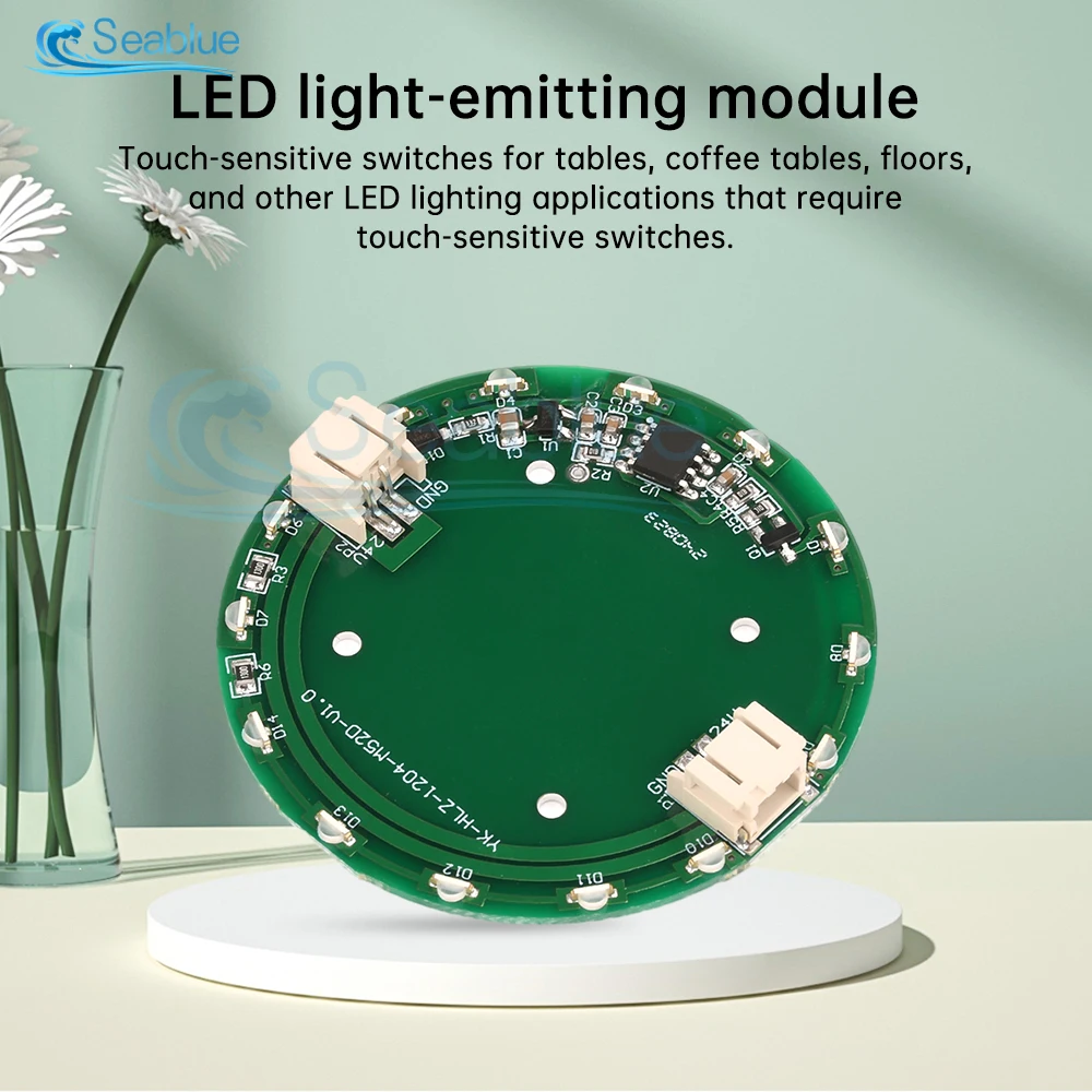 DC 24V 5A River Light Module Circular Blue Luminous Table River Table Module Driver Module DIY Touch Sensor Switch