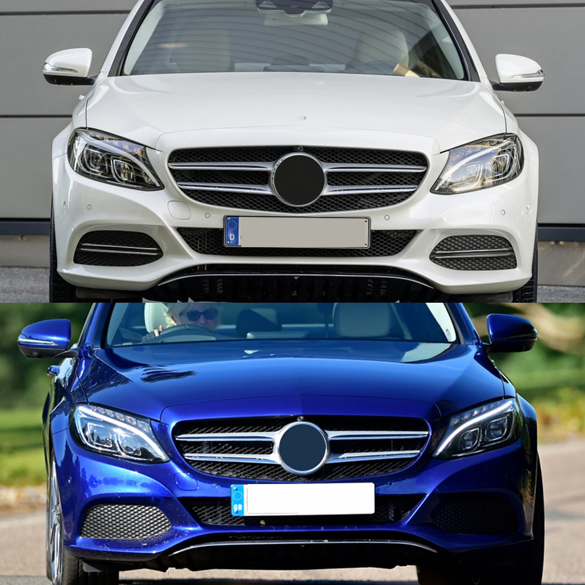 

Для Mercedes-Benz W205 C-класса C180 C200 C250 C300 C400 2015-2018 годов: черная решетка противотуманной фары переднего бампера