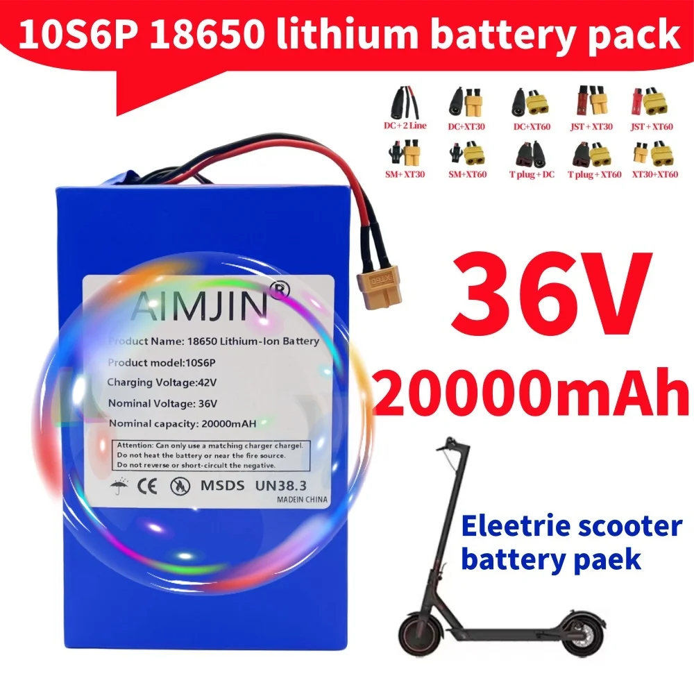 

For most vehicles 10S6P 36V 20000mAh brand new original 500-1000W li-ion battery,supports customization of different plugs
