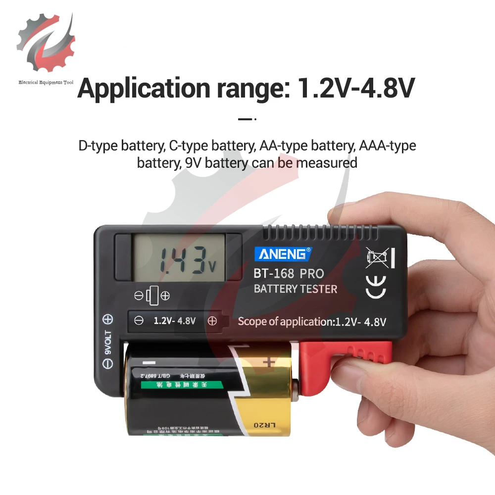 BT168PRO Digital Lithium Battery Capacity Tester Checkered Load analyzer Display Check AAA AA Button Cell Universal Test