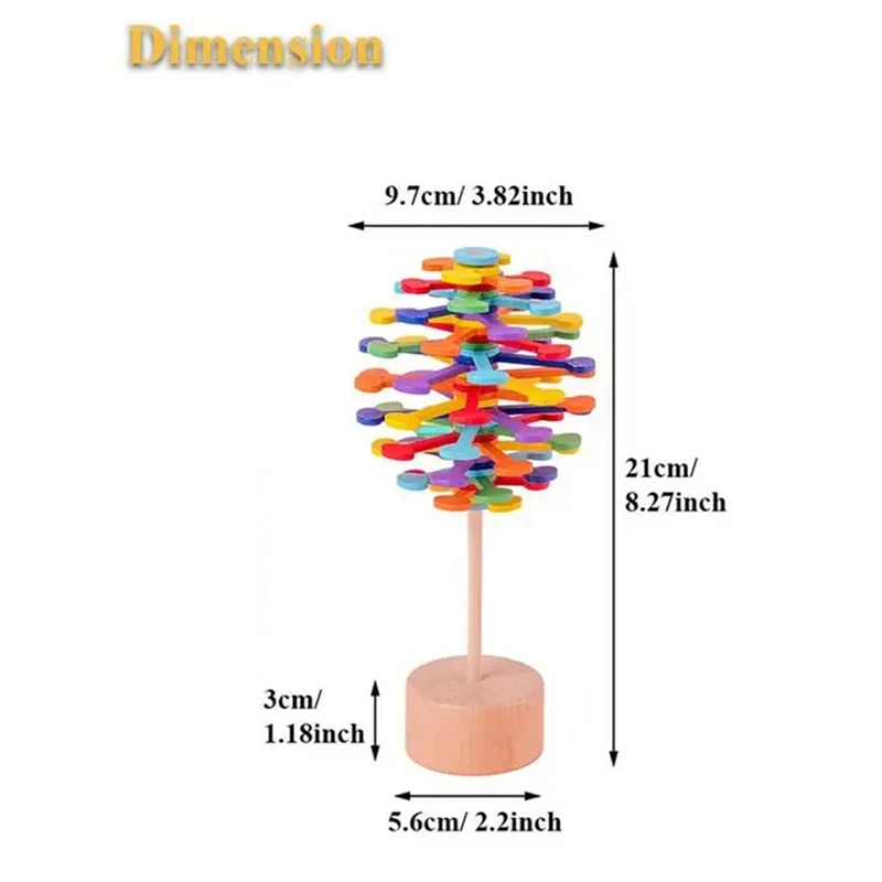 Giocattolo di Fidget con lecca-lecca in legno-giocattolo di decompressione educativo sensoriale-sollievo dallo Stress dall'ansia