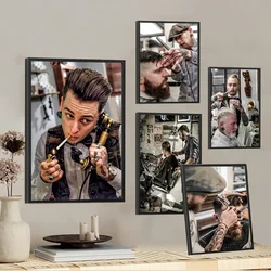 Tattoos Barber Shop Whitepaper Poster Retro Kraft Paper Sticker DIY Room Bar Cafe Vintage Decorative Painting