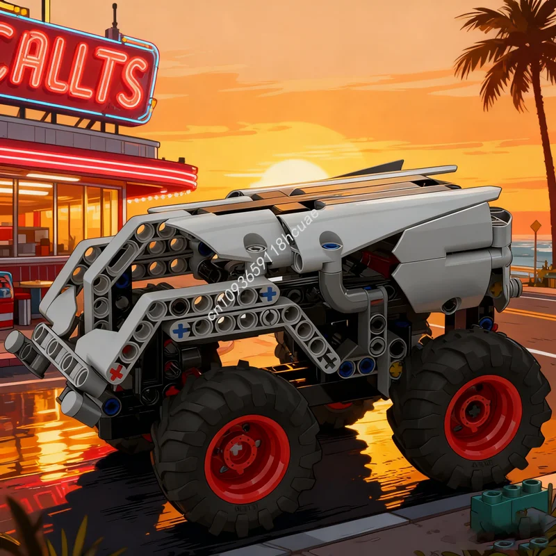 

181pcs MOC Sherp ATV Alternative Technical Model Building Blocks Construction Christmas Gifts Toys Education Idea Brick Kids