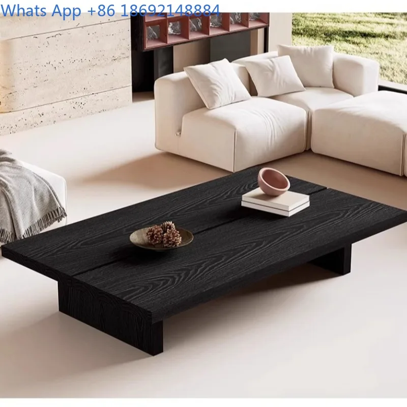 Wabi-Sabi Style Solid Wood Coffee Table for Small Apartments, Japanese Tatami Bed Table, Simple Homestay Low Table