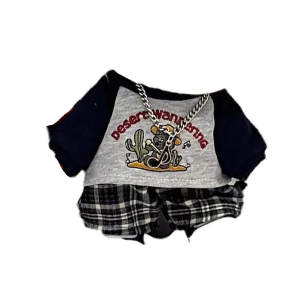 Cool Hip-hop Style Doll Clothes for 20cm Idol Star Cotton Doll Fashion Doll Dress Up Set DIY No Attributes Dolls Accessories