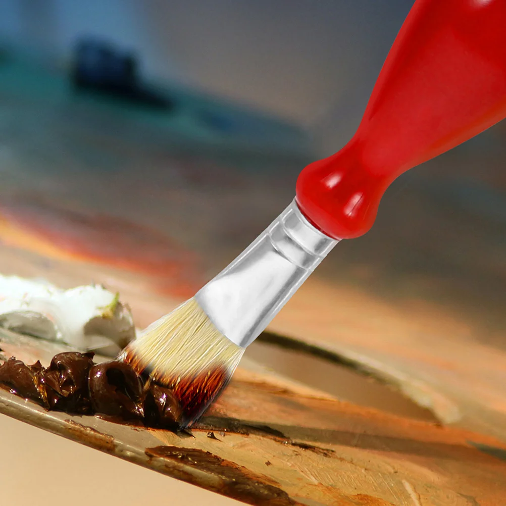 

12pcs Kids Paint Brushes Set Ergonomic Handle Oil Watercolor Painting Brush Art Tools For Children Doodle Drawing Craft Bulk