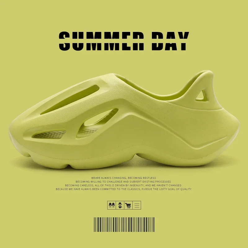 

2025 Новая модная дышащая садовая обувь с полыми отверстиями, пляжная обувь Baotou для путешествий для пар большого размера, новые летние легкие сандалии