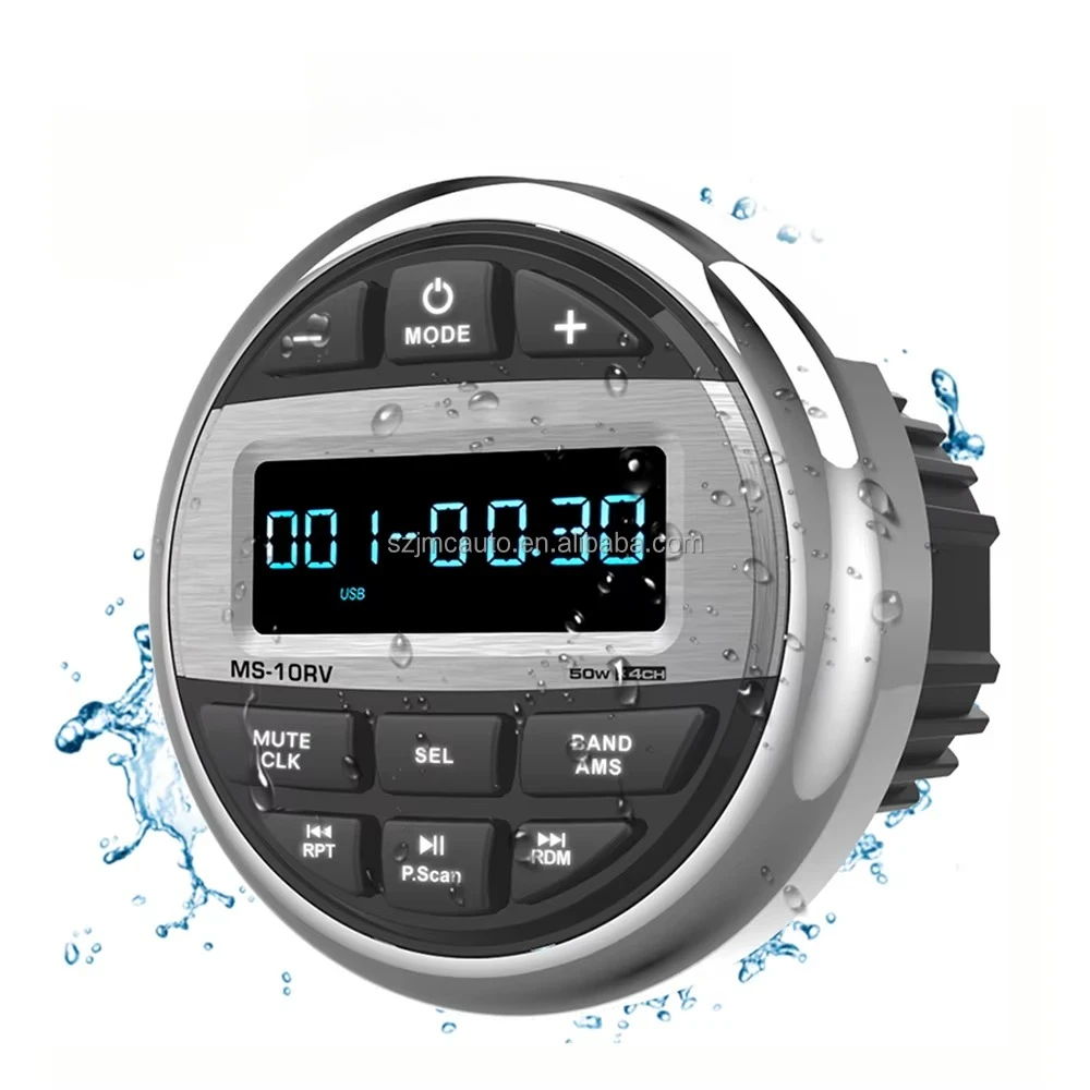 STLF  Marine Stereo Radio BT Music FM AM Marine Audio Stereo  USB AUX  MP3 Player 12V DC MP3 WMA FLAC AAC APE
