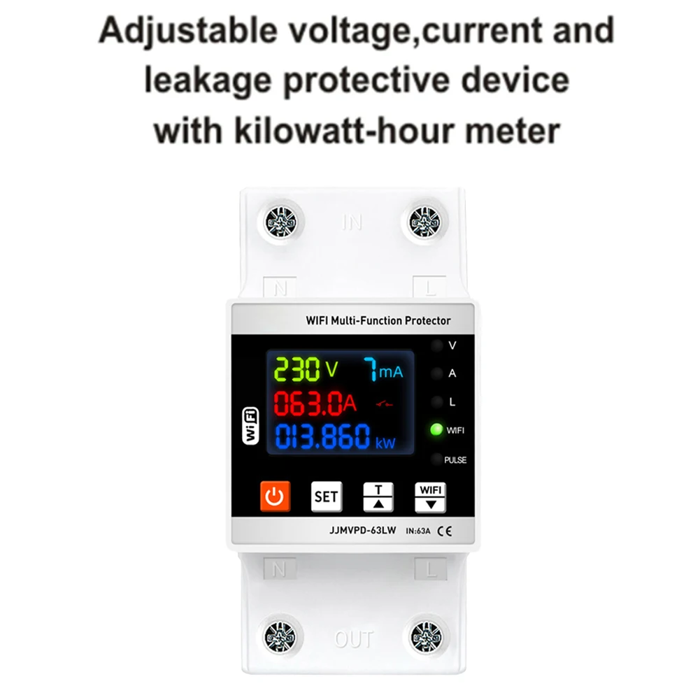 Electrical Safety Monitoring 96*45*68mm Leakage Protection for Smart for Home Device Current Measurement For Smart Home