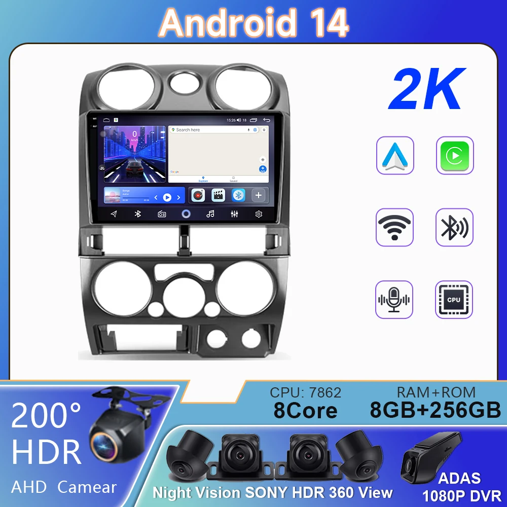 Reproductor Multimedia con Android y GPS para coche, Radio con vídeo, 4G, para Chevrolet Colorado 7862-2006, Isuzu D-MAX MU-71 2012-2008 BT, 2012