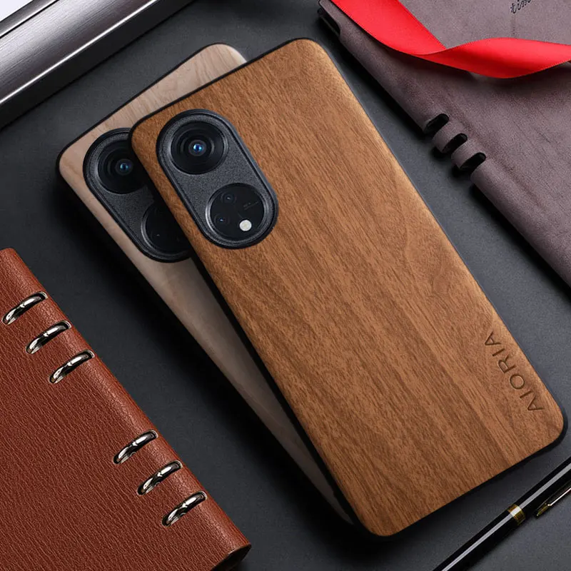 Case for OPPO Reno 8 8T 11 10 7 6 Pro Plus Lite Ace 4G 5G funda bamboo wood pattern Leather cover for oppo reno 8t 7 8 6 11 case