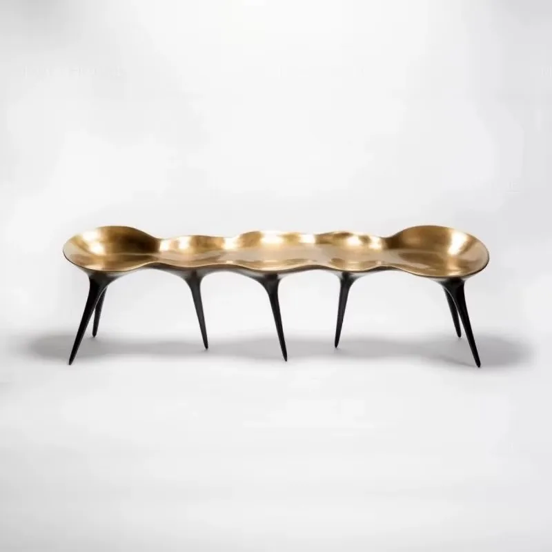 Bench art fiberglass modeling chair reception waiting stool sofa