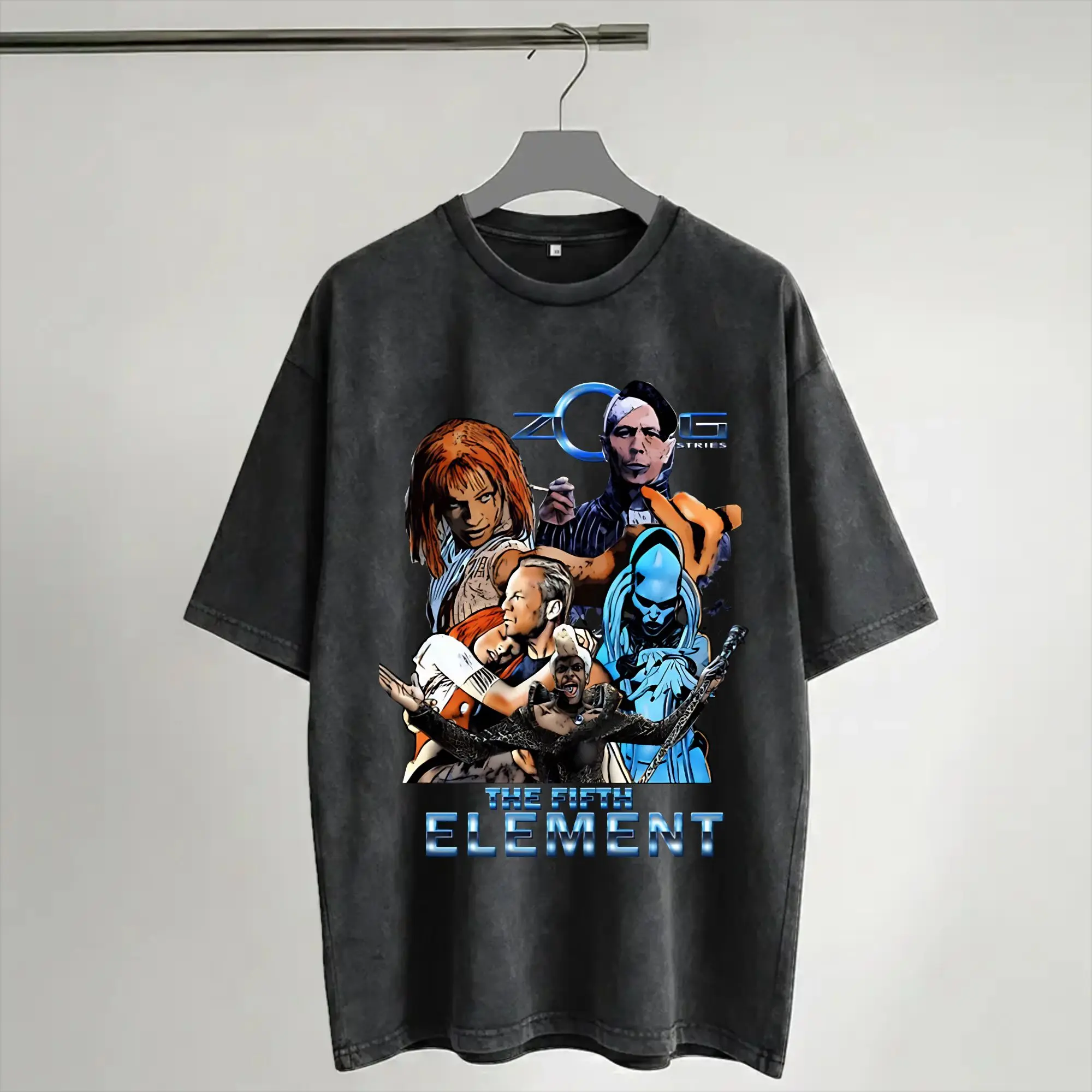 The Fifth Element Merch Washed T Shirts Men Women Streetwear Hip Hop T-Shirts Printed  Tees Tops Short Sleeve