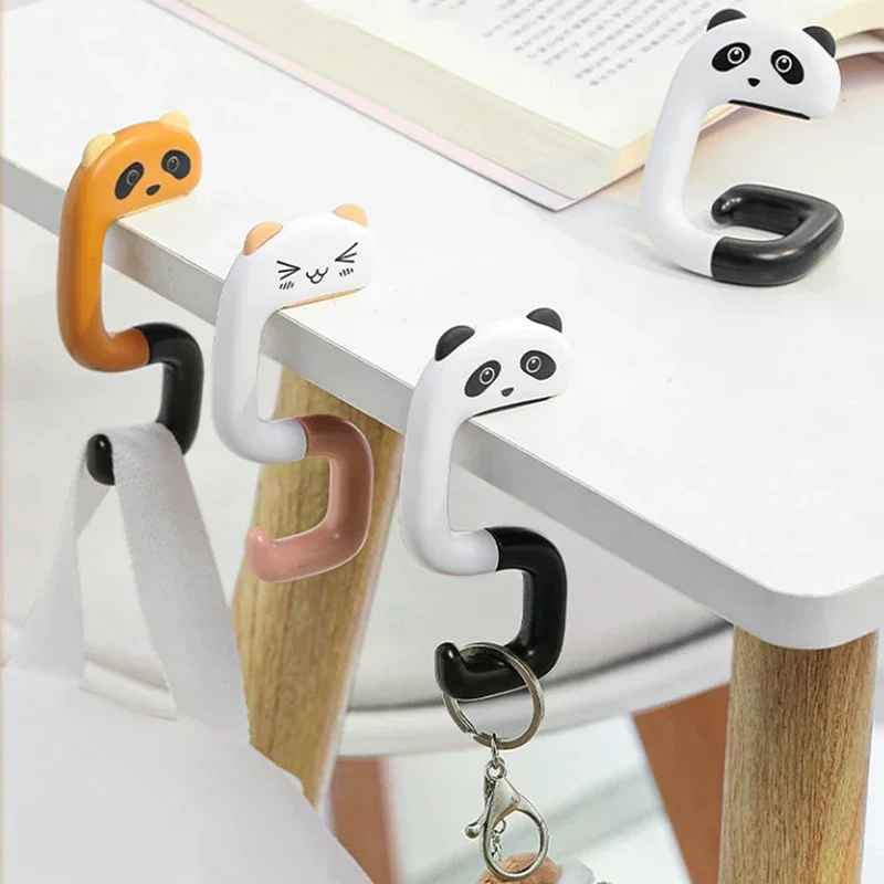Portable Folding Bag Hook Hanger Purse Handbag Holders Foldable Table Hook Women Handbag Organizer Office Desk Side hook Cute