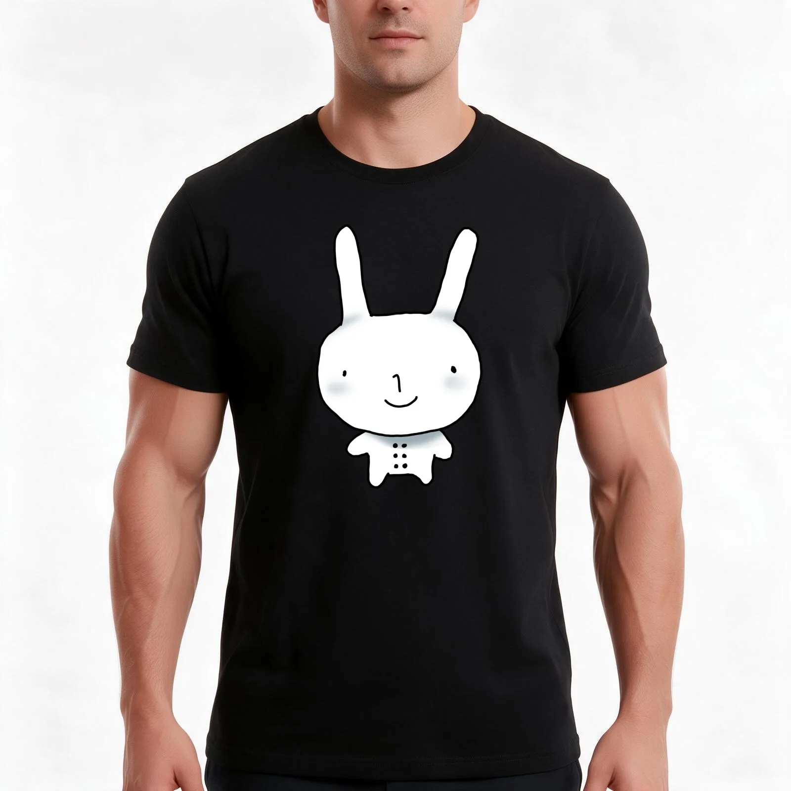 dokey T-Shirt, Summer Casual Cotton Tee, Oversized Streetwear Tops, Vintage Graphic Print, Loose Fit Short Sleeve, 100% Cotton