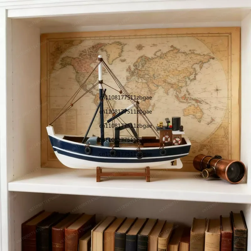 Boats Antique Decoration Seaside Home Decor Wooden Jaws - 37cm Orca Model Shark Fishing Boat Movie Relative Items Custom Famous