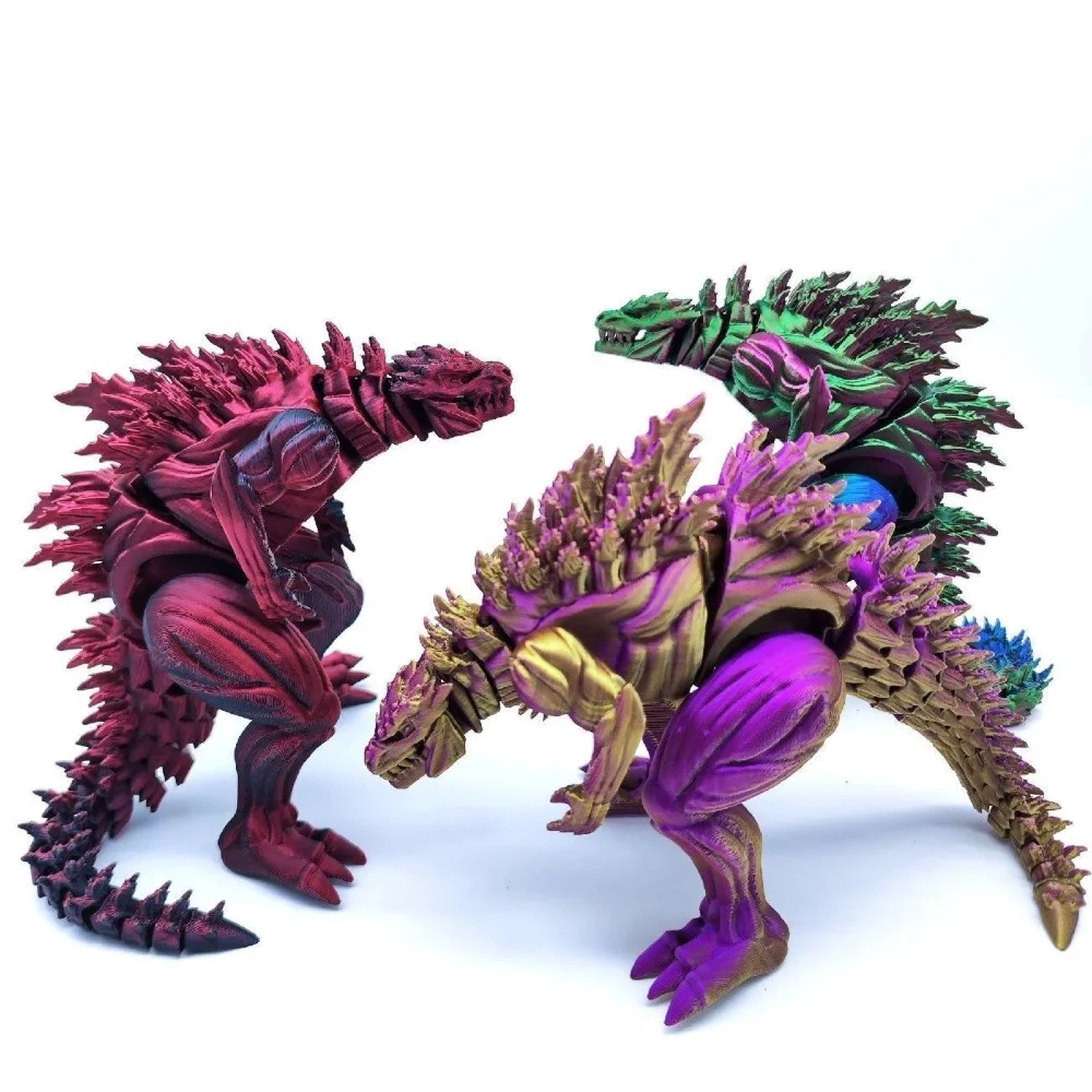 15 типов Bandai 18 см 3D печатная фигурка Muscle Godzilla Q версия игрушки фигурка монстра шарнирная модель настольный орнамент подарок
