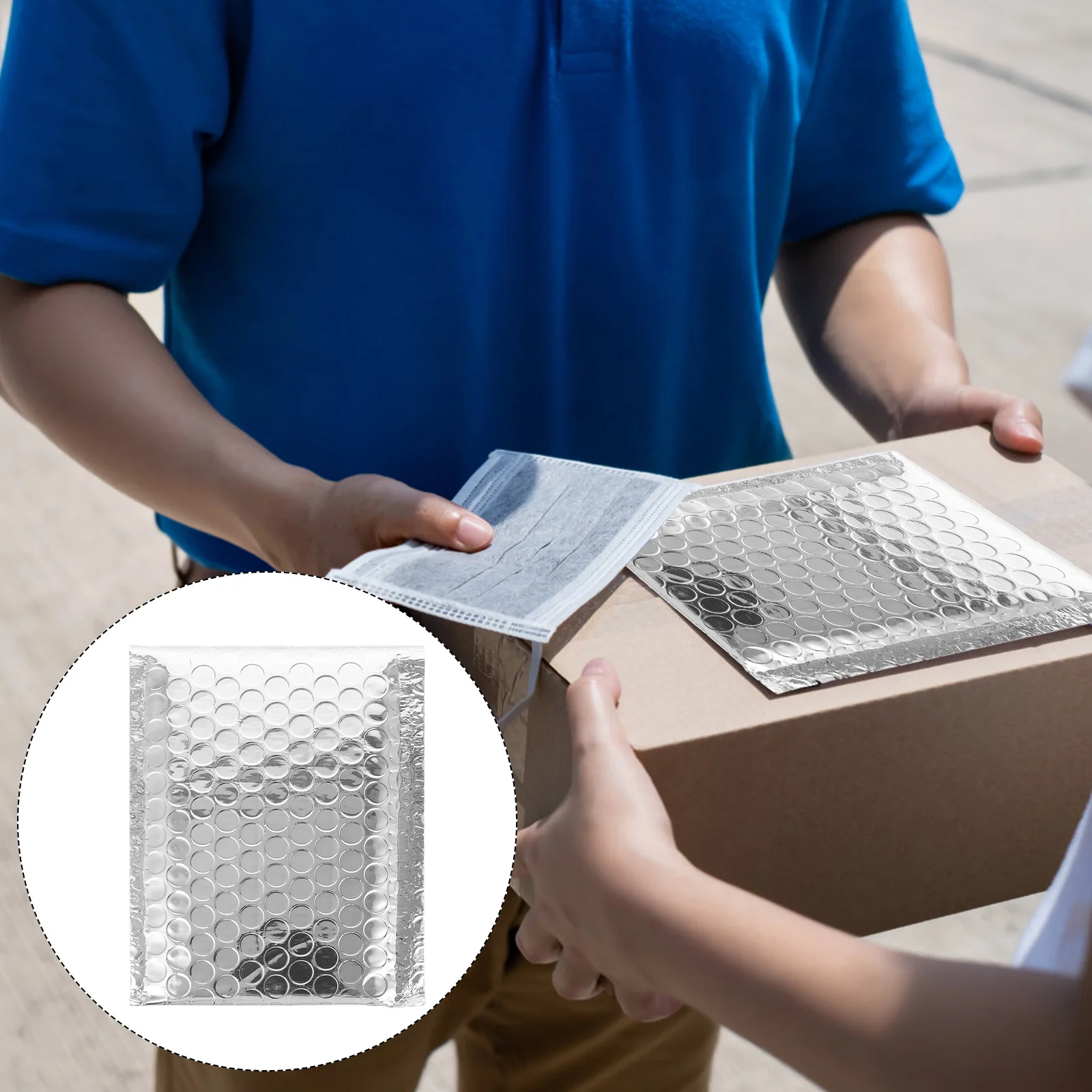 50Pcs Bubble Mailers Waterproof Shockproof Self Seal Envelope Bag for Shipping Packaging Padded Mailing Envelopes
