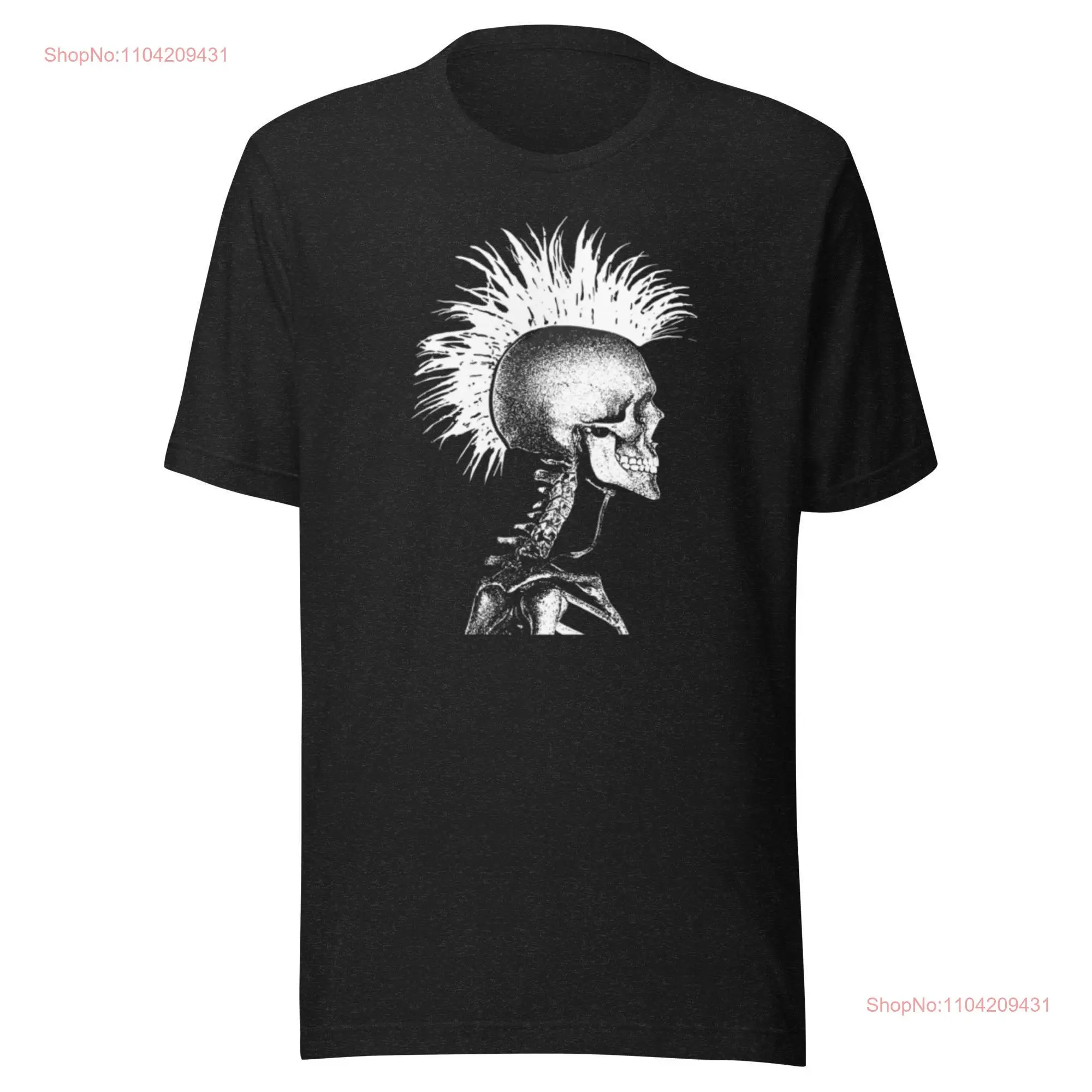 Mohawk Skeleton t shirt long or short sleeves