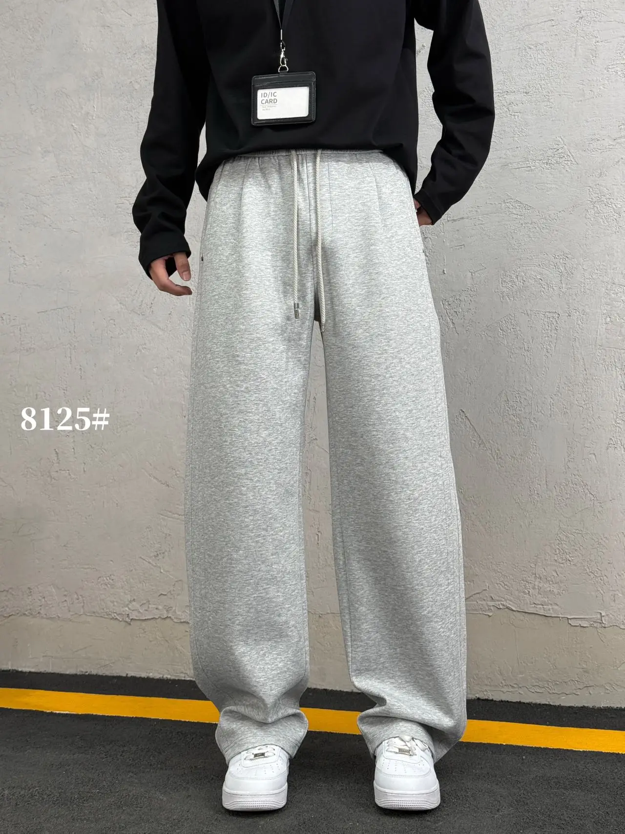 

Свободные прямые брюки Cloud Air Layer с широкими штанинами, новые весенние повседневные брюки для молодых мужчин, удобные, с эластичным поясом