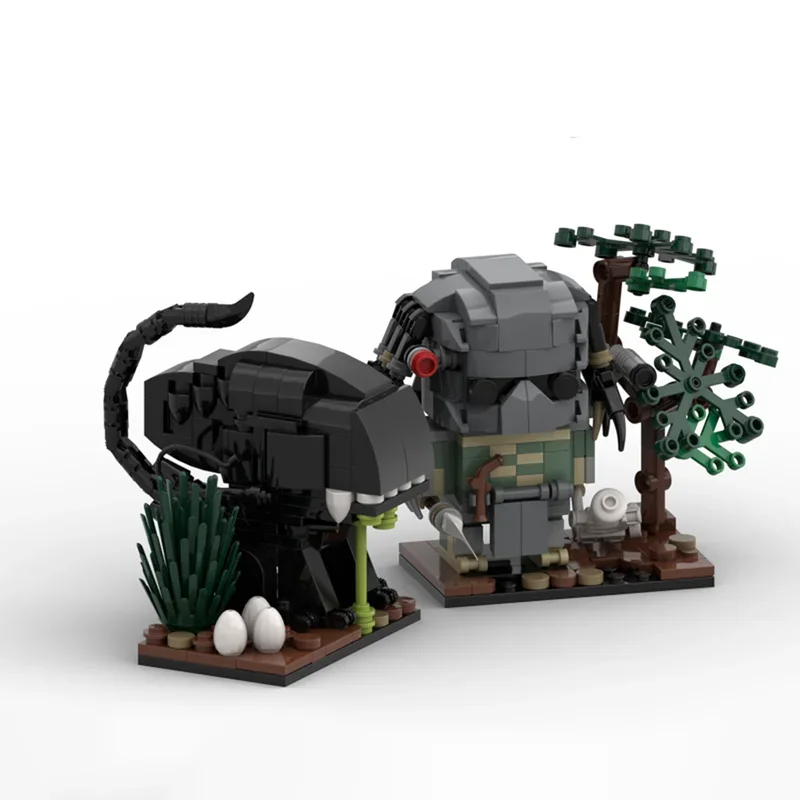 

456pcs AVP - Set1 - Alien Brickheadz Model Building Blocks DIY Creative Ideas Retro Assembly Bricks Toys Kids Christmas Gifts