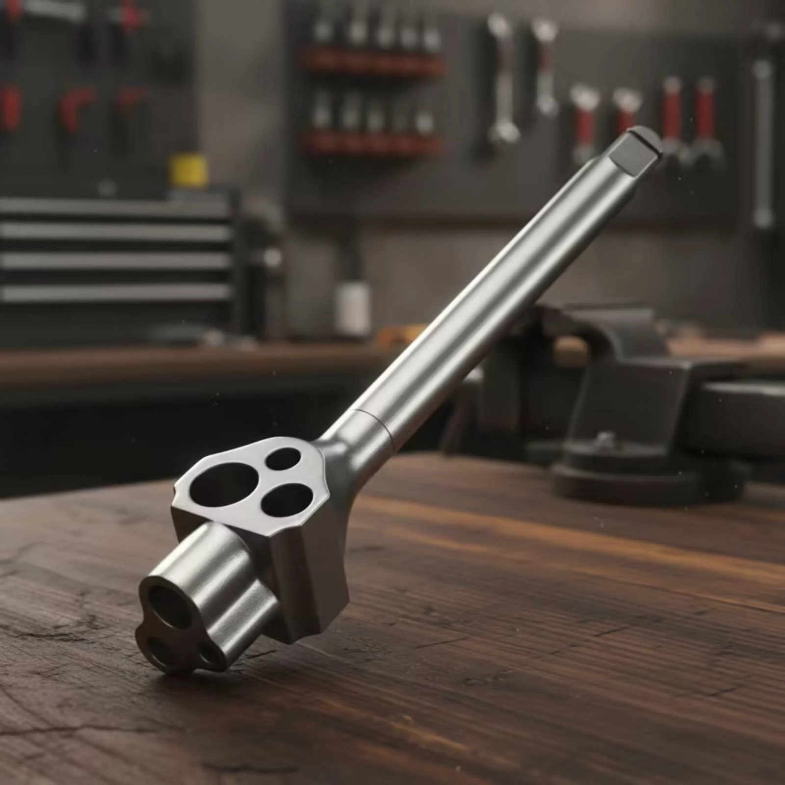 Hex Wrench Booster with Socket Interface Long-Lasting Force Adaptor Tool Compact Sturdy for Mechanics, Workshop