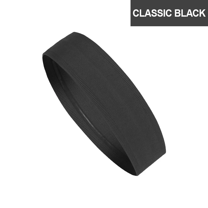 Unisex Solid Elastic Sport Headbands Outdoor Sport Sweat-Absorbing Non-Slip and Quick Drying Running Fitness Yoga Hairbands