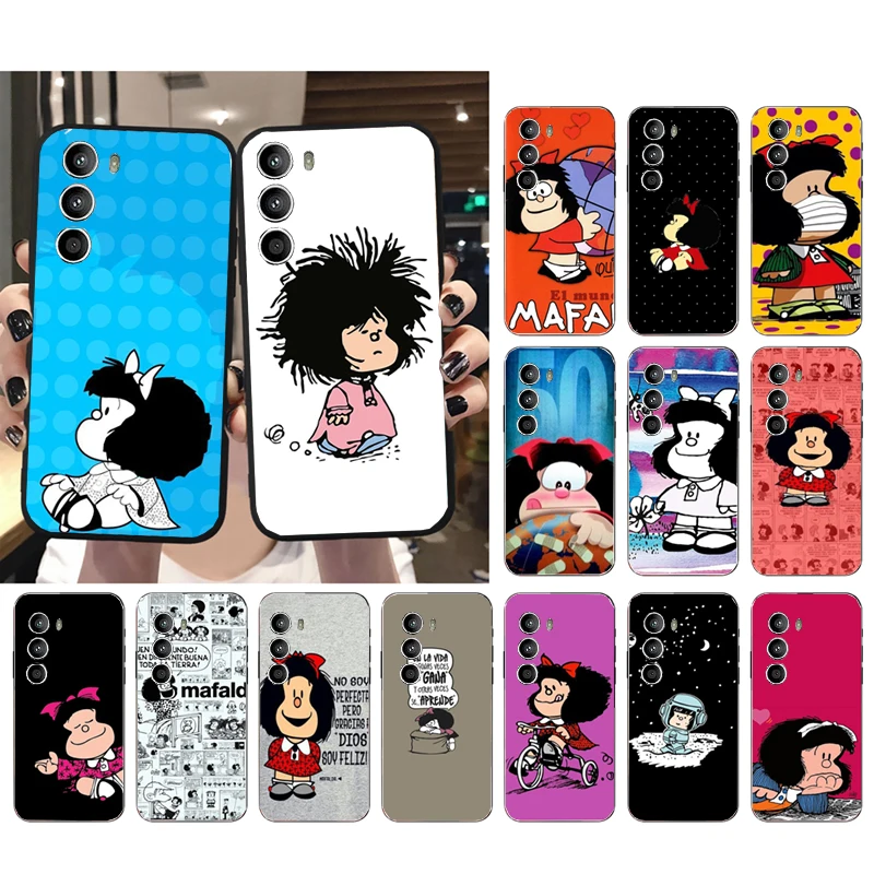 Mafalda Phone Case for Moto G84 G22 G32 G42 G52 G62 G53 G72 G60 G60S G100 G10 G20 G30 G13 G50 G 5G G Pure Funda