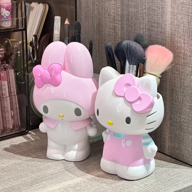 

Sanrio персонажи серии Kuromi Hellokitty My Melody Cinnamoroll милый держатель для ручек Канцелярские Принадлежности Кисть для макияжа декоративное украшение в подарок