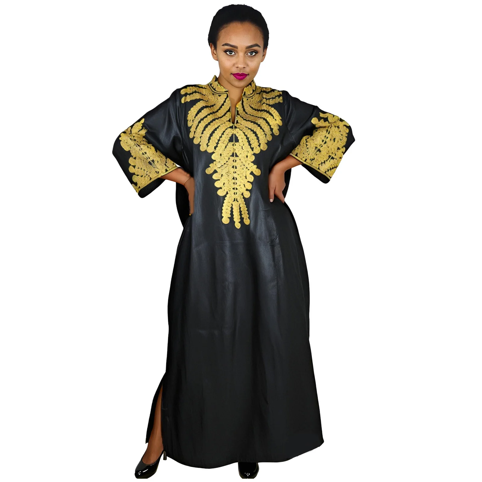 African Dresses For Women Luxury Boubou Material Rich Embroidery Design