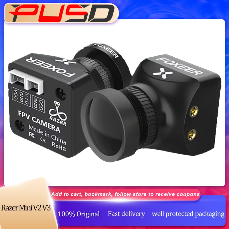 

Foxeer Razer Mini V2 V3 1200TVL FPV Camera PAL/NTSC 4:3/16:9 Upgrade Version For FPV Racing Drone
