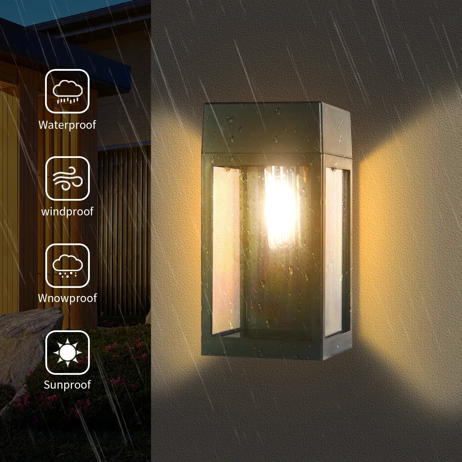 Imagem -02 - Jeeyee-impermeável Solar Outdoor Led Light Jardim Wall Light Decoração Lamp Marca