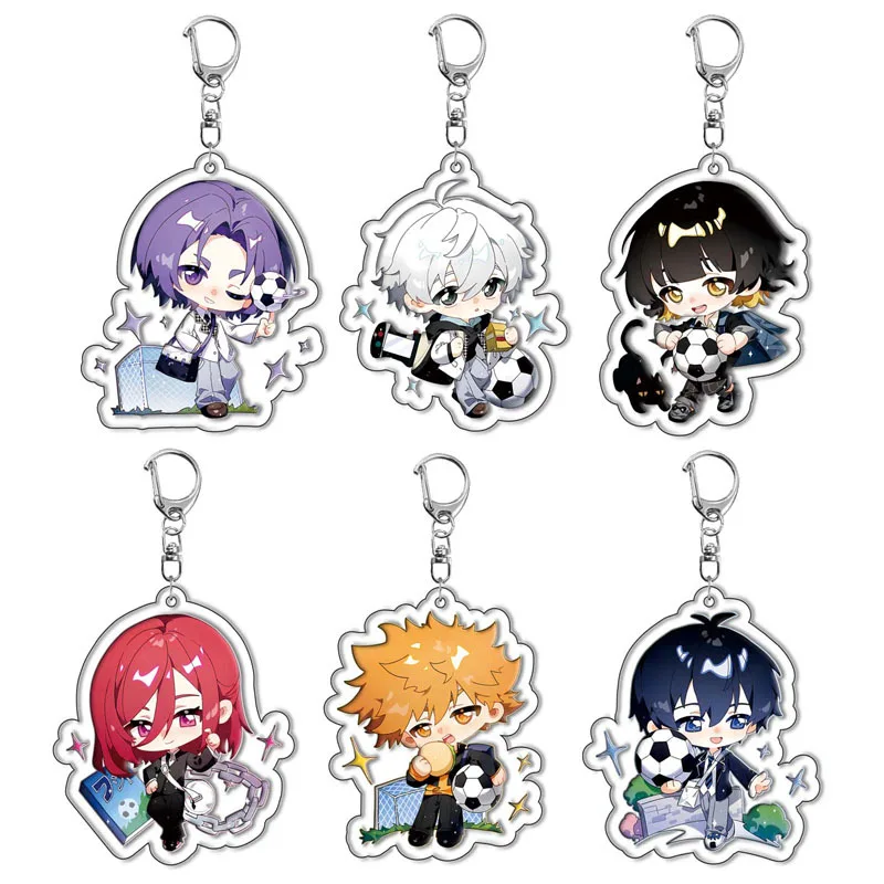 Isagi Yoichi Nagi Seishiro Chiba Hyoma Popular Anime Related Acrylic Keychains Anime Keychain Collection Cool Lanyard for Keys