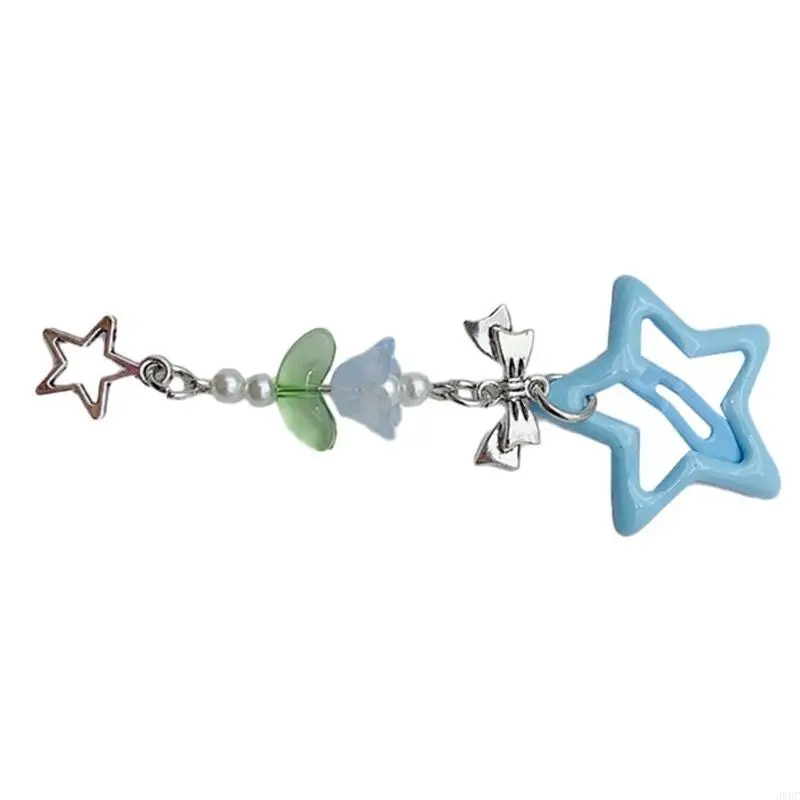 

39BC Симпатичная заколка для волос в стиле 90-х годов с металлической звездой для женщин, милая заколка для волос с челкой и