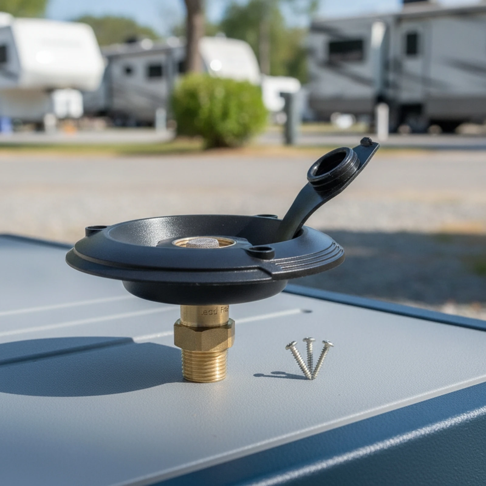 

RV Water Fill Inlet Secure City Water Inlet Hardware Safe Material Universal for Recreational Vehicle Builders, Travel Trailer