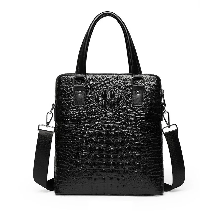 2024 New Alligator Genuine Leather Men Crossbody Bag Casual Business Leather Men's Messenger Casual Shoulder Handbags Bags