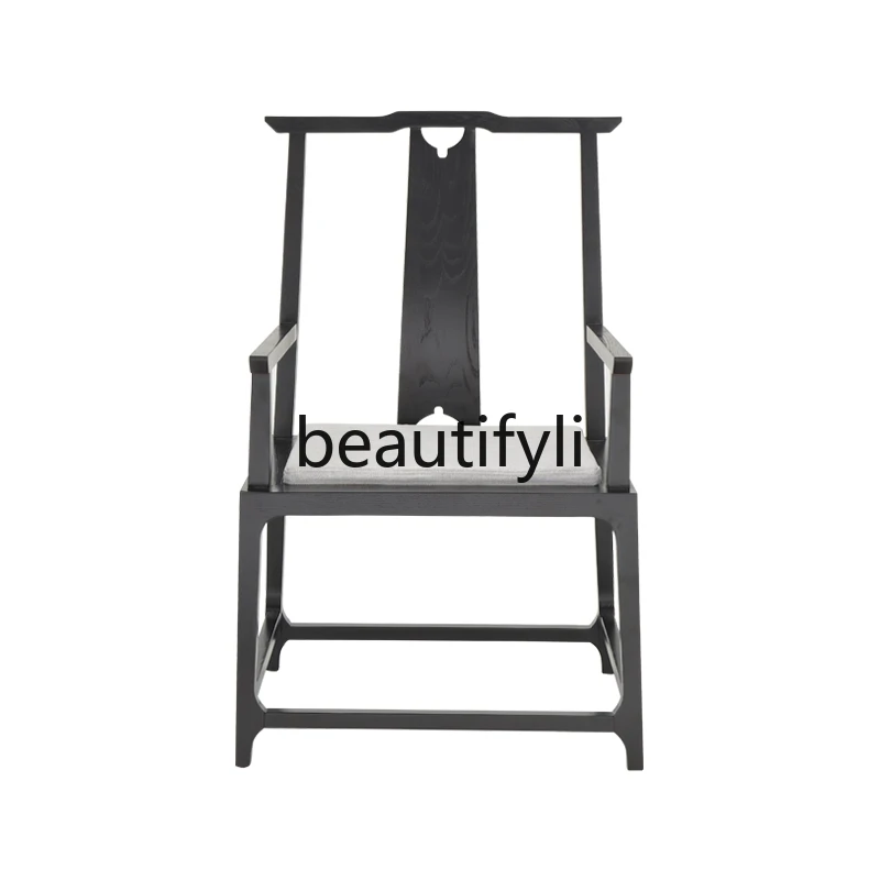 

New Chinese Taishi Chair Solid Wood Ash Wood Tea Chair Antique Tea Drinking High-end Master Chair