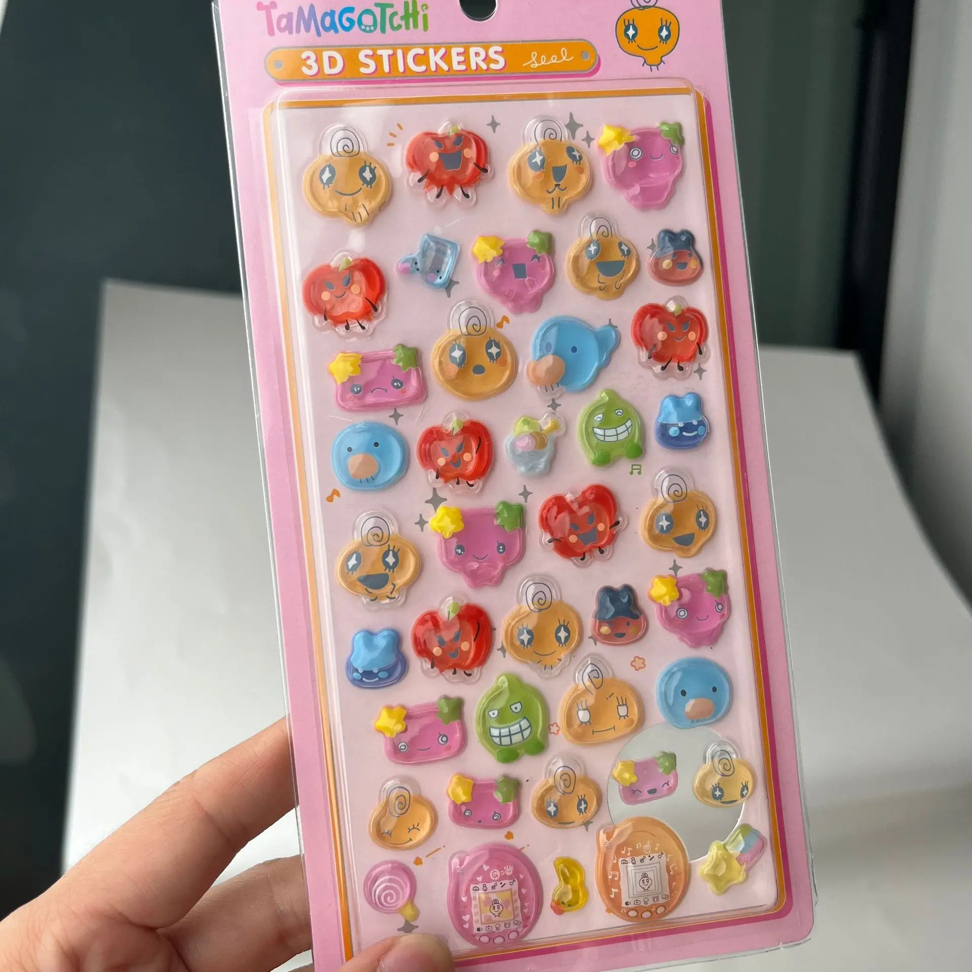 Cute Tamagotchi 3D Puffy Stickers Retro Digital Pet Embossed Decal Transparent Bubble Phone Laptop Decor Mini Kawaii Gift Fans - view 3