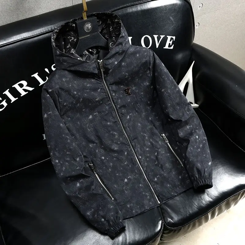 

Trendy brand men's spring and summer coat new hooded jacket trendy high-end casual top