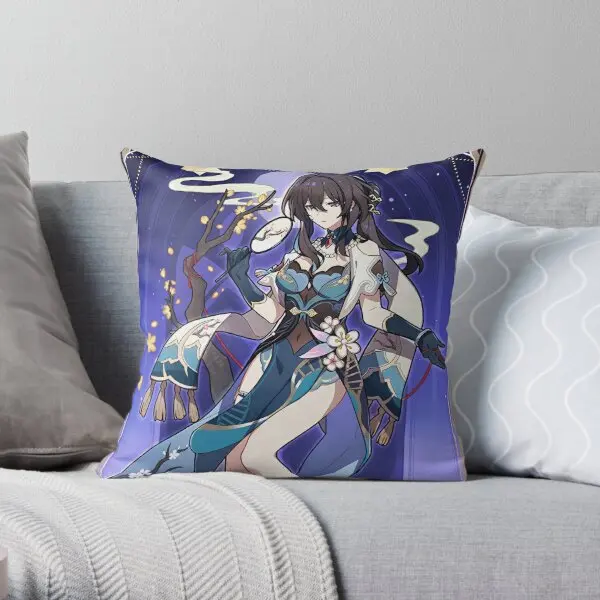 

Ruan Mei Revelation Card Honkai Star Rai Printing Throw Pillow Cover Comfort Cushion Case Decor Pillows not include One Side