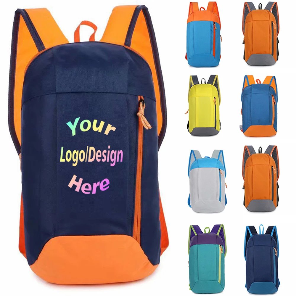 Customized Printed Logo Schoolbag For Boy Girl Travel Backpack Outdoor Cycling Bag Student School Gift