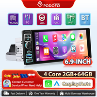 Podofo 2+64G Wireless Carplay Car Radio Android Mirrorlink GPS Navigation Car Multimedia Player RDS WIFI Split Screen Autoradio