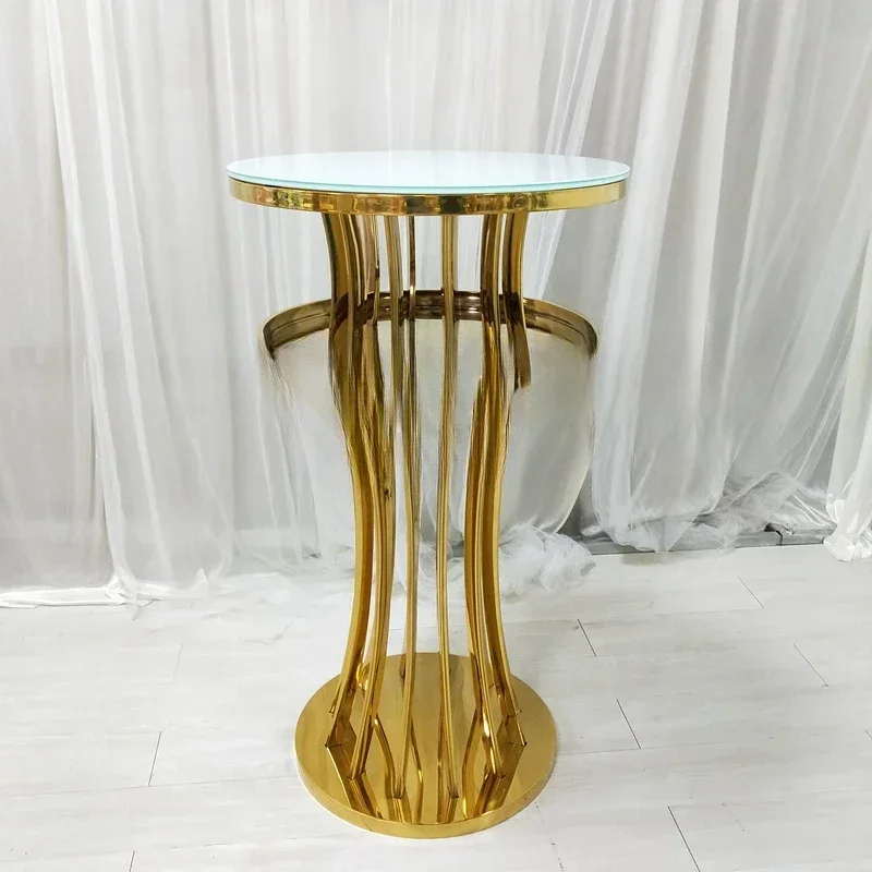 Wedding Dinning Table Gold Round Cake Table Stand Decoration Plinths