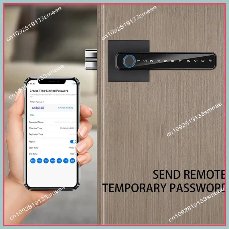 

N94R Biometric Fingerprint Smart Home Door Lock Password Electronic Digital Lock Control Black(B) Easy Install Easy To Use