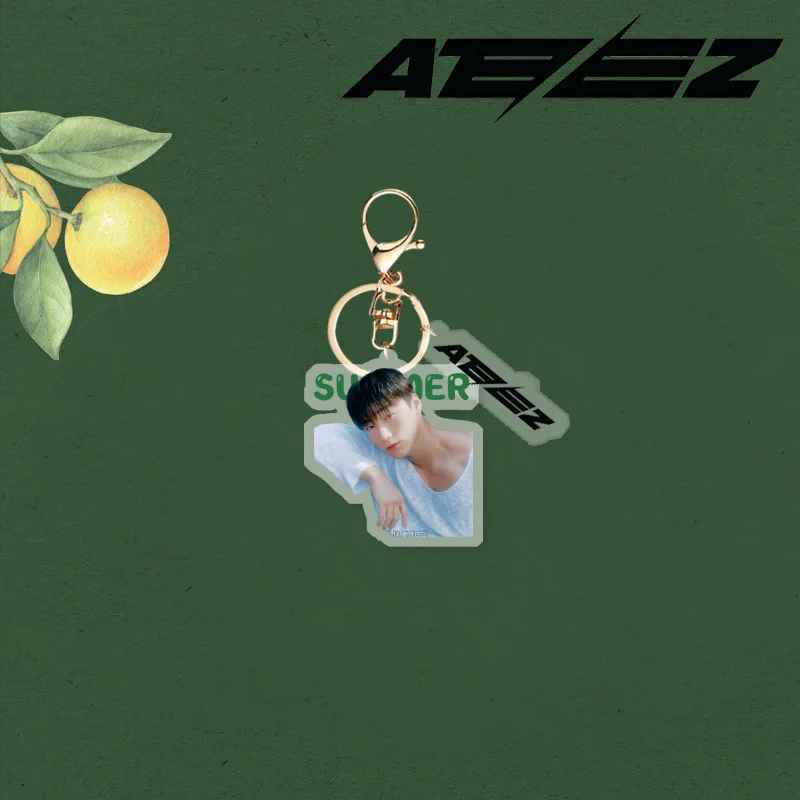 KPOP ANITEEZ SUMMER Merch Keychain for Women Men Kawaii ATINY Fashion Acrylic Key Ring Holder Gifts Car Bag Charm Accessories image 6