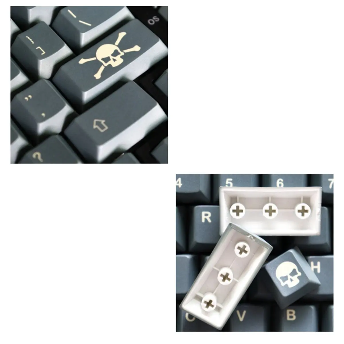 

(A26M) For GMK Boneyard Keycaps PBT 130 Keys Cherry Profile Keycaps for 61/87/104/108 Mx Switch Mechanical Keyboard